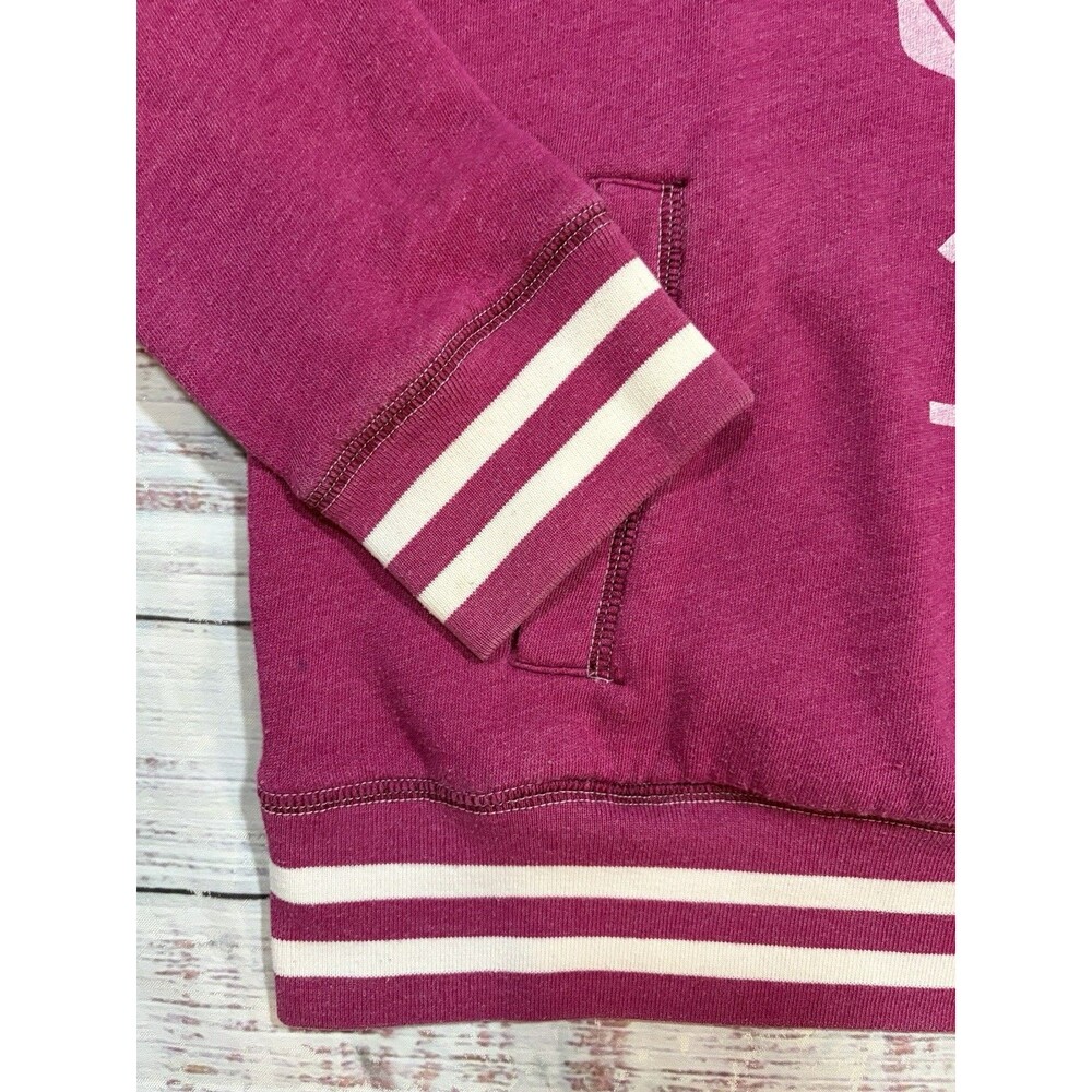 Victoria's Secret Pink Womens Pink 1986 Pullover Sweatshirt Large KangarooPocket - Picture 8 of 10